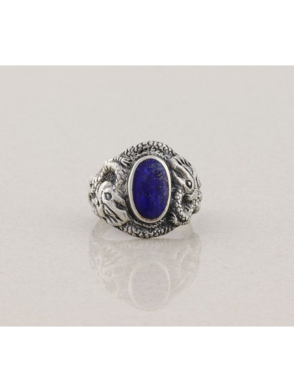 Sterling Silver Natural Lapis Lazuli Ring Size 9 1/4 - Picture 8 of 8